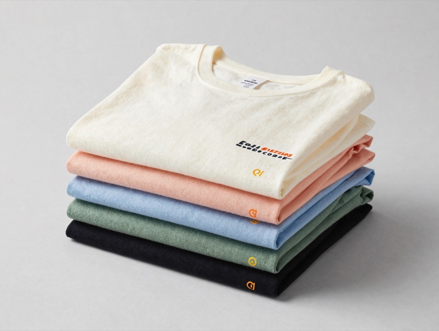 Kaos custom perusahaan bahan cotton combed dengan bordir logo produksi Karmeda Tangerang