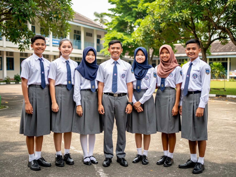 Varian seragam olahraga dan batik sekolah hasil konveksi seragam sekolah Karmeda