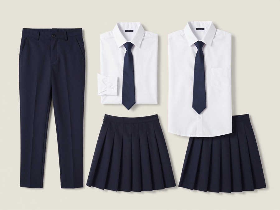 Set konveksi seragam sekolah lengkap kemeja rok dan celana produksi Karmeda Tangerang