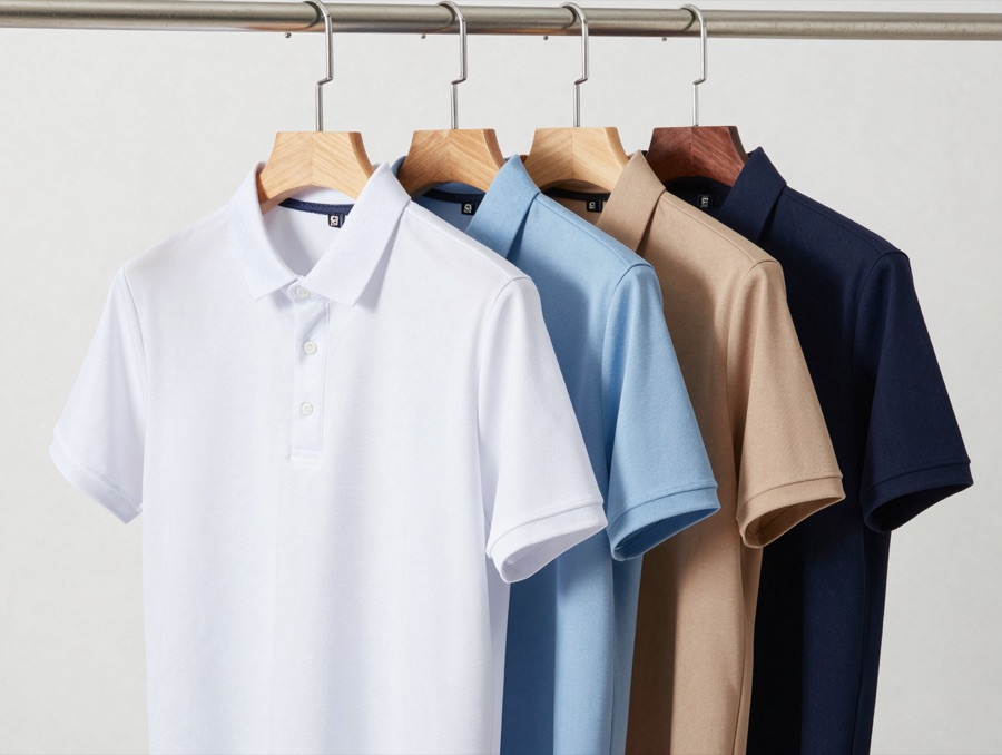 Varian warna dan kerah polo shirt seragam perusahaan