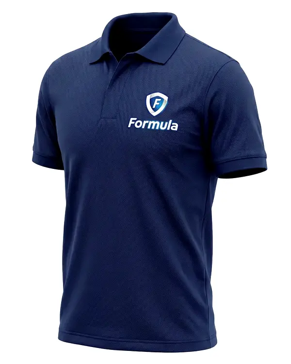 Logo perusahaan pada polo seragam custom